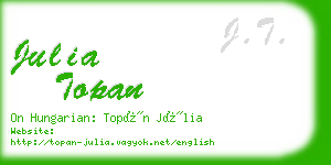 julia topan business card